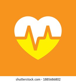 Heartbeat icon vector. Heartbeat symbol. EPS 10