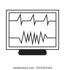 heartbeat icon vector template illustration logo design