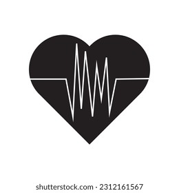 heartbeat icon vector template illustration logo design