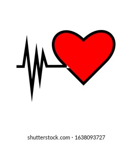 heartbeat icon with a white background