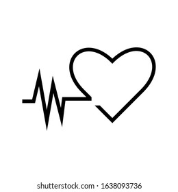 heartbeat icon with a white background