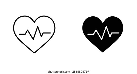 Heartbeat icons pack for apps and web UI designs