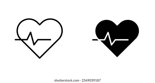 Heartbeat icons vector graphic pack
