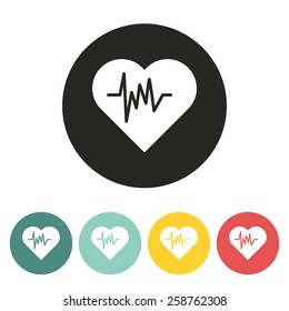 Heartbeat Icon.vector illustration.