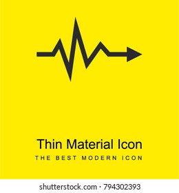 Heartbeat Lifeline Arrow Symbol Bright Yellow Material Minimal Icon Or Logo Design