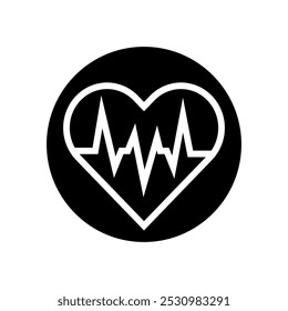 heartbeat line acupuncture glyph icon vector. heartbeat line acupuncture sign. isolated symbol illustration