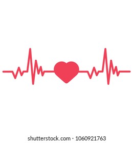 Heartbeat Line Cardio Minimal Style Icon Symbol