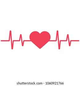 Heartbeat Line Cardio Minimal Style Icon Symbol