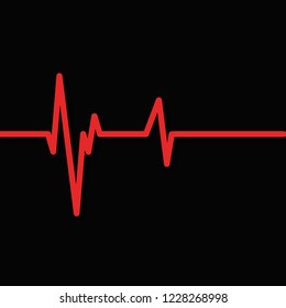 Heartbeat line. Cardiogram. Electrocardiogram. Vector illustration.