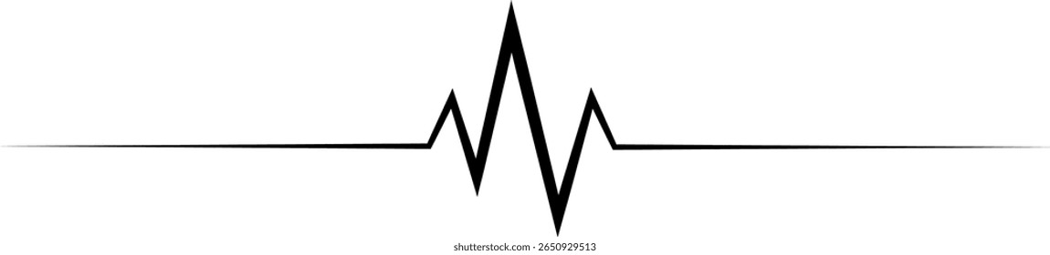 Heartbeat Line Design: A simple yet evocative black heartbeat line design conveys the pulse of life, perfect for medical, technology, or conceptual themes.