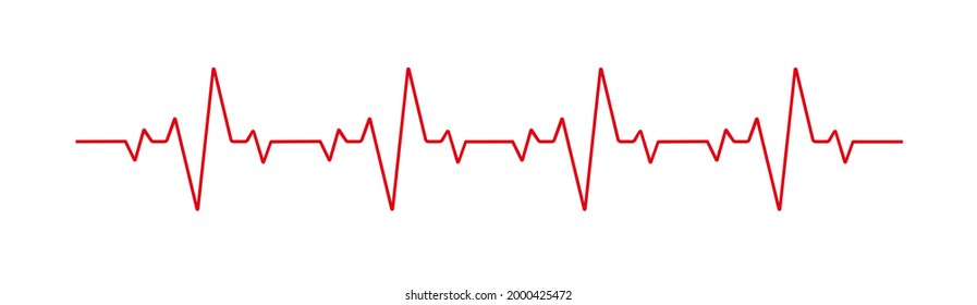 Heartbeat line heart cardio vector icon