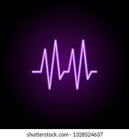 heartbeat line icon. Elements of Medicine in neon style icons. Simple icon for websites, web design, mobile app, info graphics