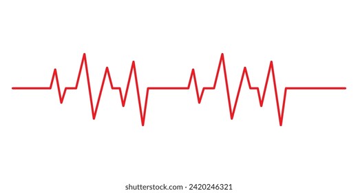 Heartbeat line icon. Heart beat pulse icon.  vector illustration.