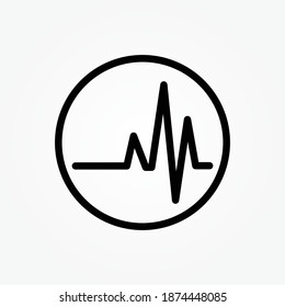 Heartbeat line icon. Heart rhytm. ECG. Electro Cardiogram. Vector illustration isolated on white background.