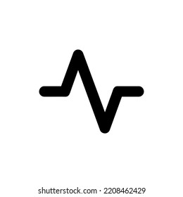 Heartbeat line icon vector. Heart health pulse symbol