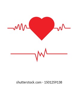 heartbeat line icon. Vector illustration
