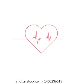 Heartbeat Line Illustration EPS Vector