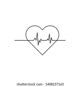 Heartbeat Line Illustration EPS Vector