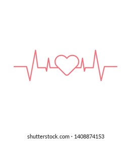 Heartbeat Line Illustration EPS Vector