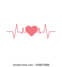 Heartbeat Line Illustration EPS Vector