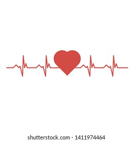 Heartbeat Line Illustration EPS Vector