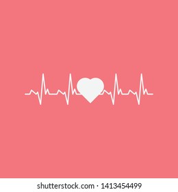 Heartbeat Line Illustration EPS Vector