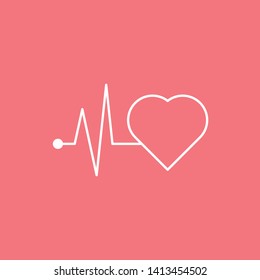 Heartbeat Line Illustration EPS Vector