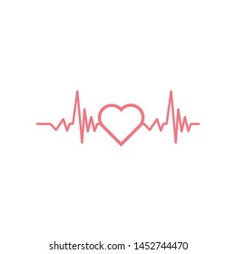 Heartbeat Line Illustration EPS Vector