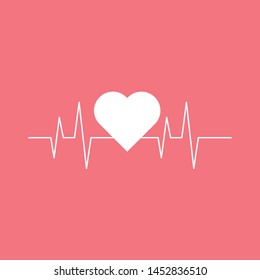 Heartbeat Line Illustration EPS Vector