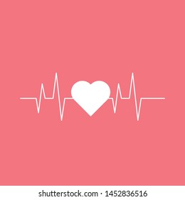 Heartbeat Line Illustration EPS Vector