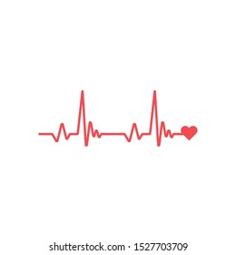 Heartbeat Line Illustration EPS Vector