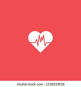 Heartbeat Line Illustration EPS Vector