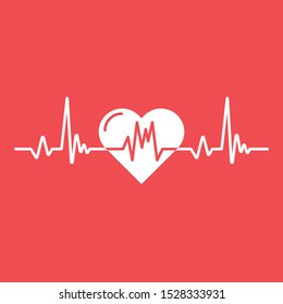 Heartbeat Line Illustration EPS Vector