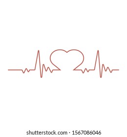 Heartbeat Line Illustration EPS Vector