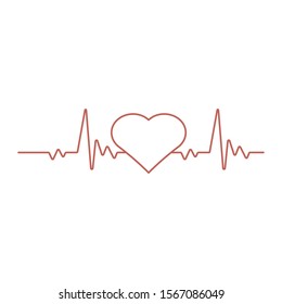 Heartbeat Line Illustration EPS Vector