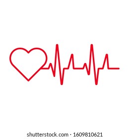Heartbeat Line Illustration EPS Vector