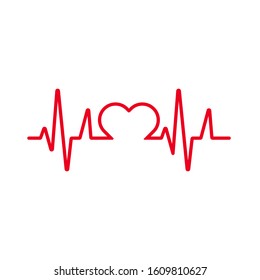 Heartbeat Line Illustration EPS Vector