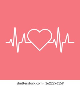 Heartbeat Line Illustration EPS Vector