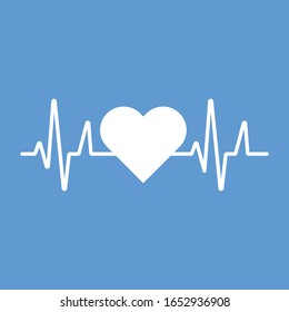 Heartbeat Line Illustration EPS Vector