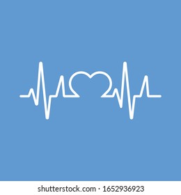 Heartbeat Line Illustration EPS Vector