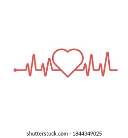Heartbeat Line Illustration EPS Vector