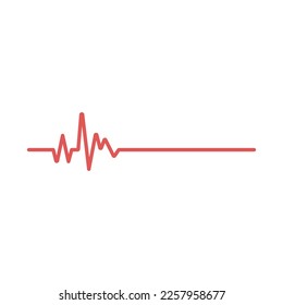 Línea de latido del corazón médico en el Vector EPS de fondo blanco
