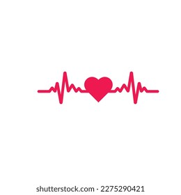 Heartbeat Line Illustration EPS Vector