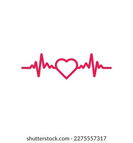 Heartbeat Line Illustration EPS Vector