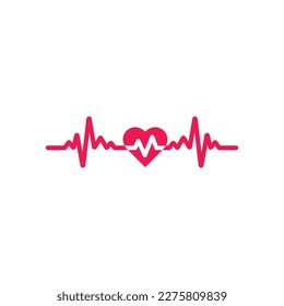 Heartbeat Line Illustration EPS Vector
