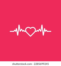 Heartbeat Line Illustration EPS Vector