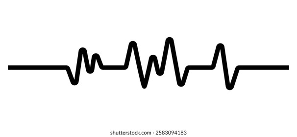 Heartbeat line and Life line icon vector. Cardiogram line ECG and Heart pulse icon vector illustration.