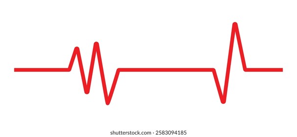 Heartbeat line and Life line icon vector. Cardiogram line ECG and Heart pulse icon vector illustration.