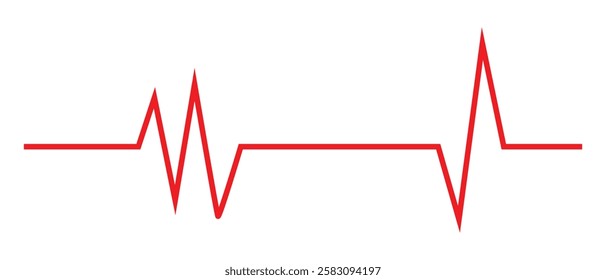 Heartbeat line and Life line icon vector. Cardiogram line ECG and Heart pulse icon vector illustration.