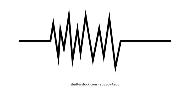 Heartbeat line and Life line icon vector. Cardiogram line ECG and Heart pulse icon vector illustration.